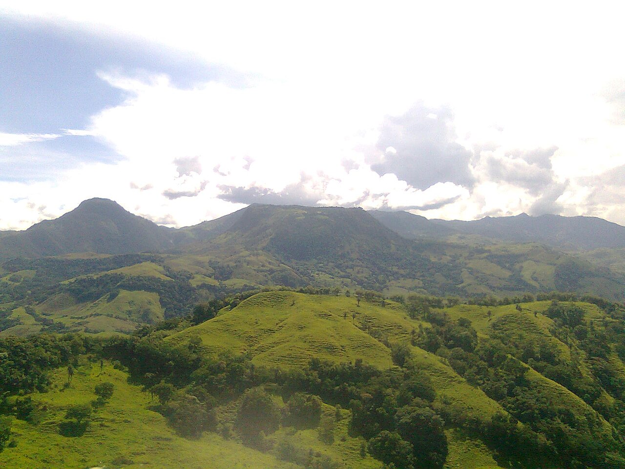 Paisaje montañoso del municipio de Amagá